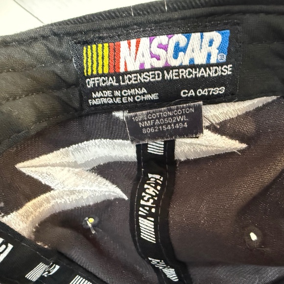 Nascar Hat Nextel Cup Series Checkered Flag Sports Black Adjustable Cap NEW - Picture 10 of 10